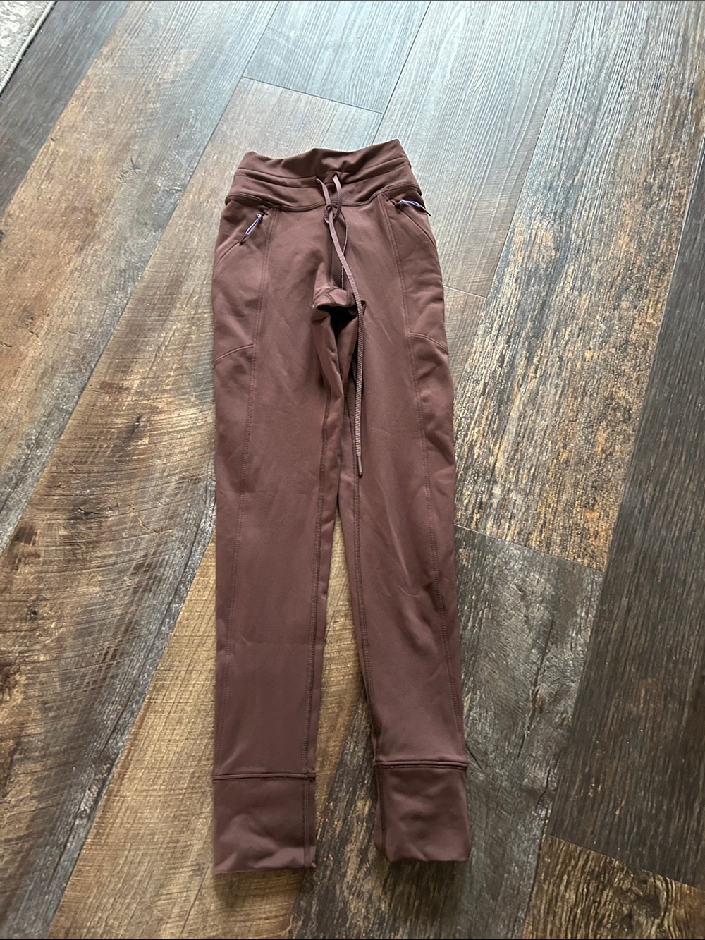 Offline by Aerie Brown Drawstring High-Waist Leggings